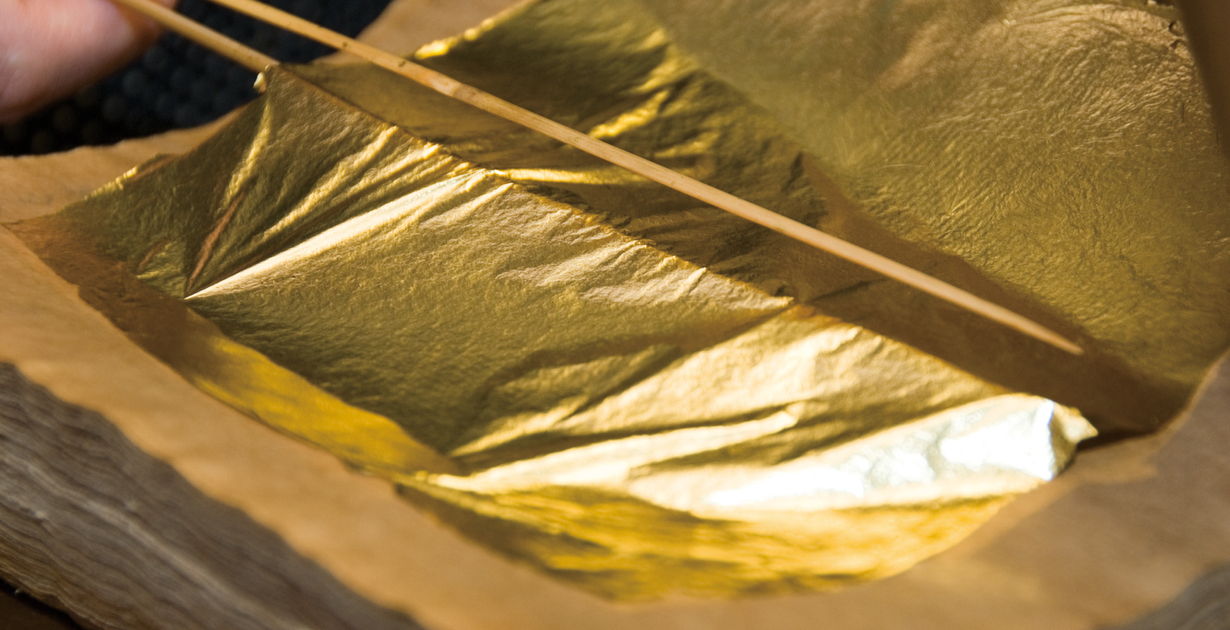 La foglia doro giapponese è la più sottile del mondo