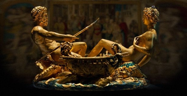 The Saliera: golden salt cellar by Benvenuto Cellini The Saliera: golden salt cellar by Benvenuto Cellini