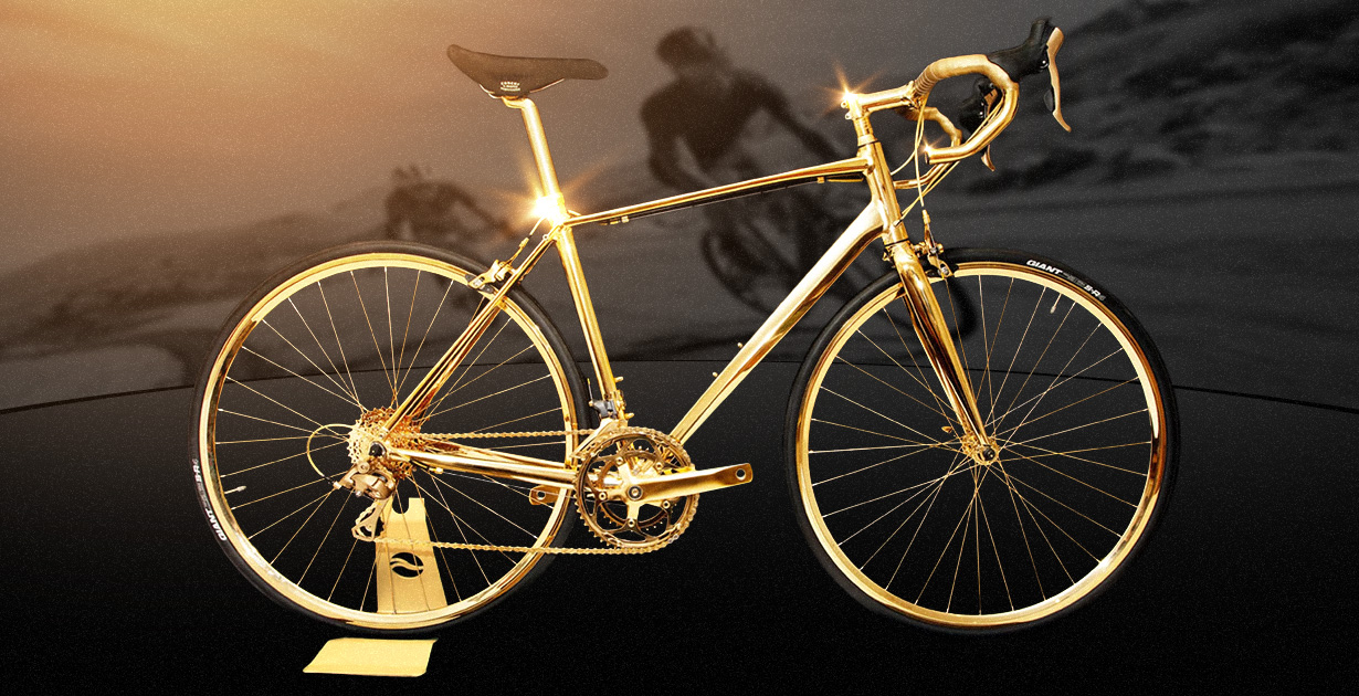 Las 3 bicicletas doradas más caras del mundo: montando dos soles gemelos