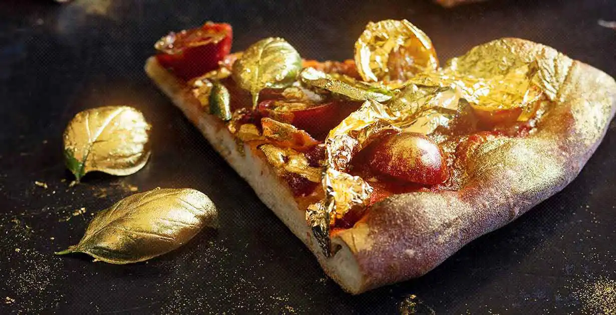 Top 5 de pizzas caras con oro