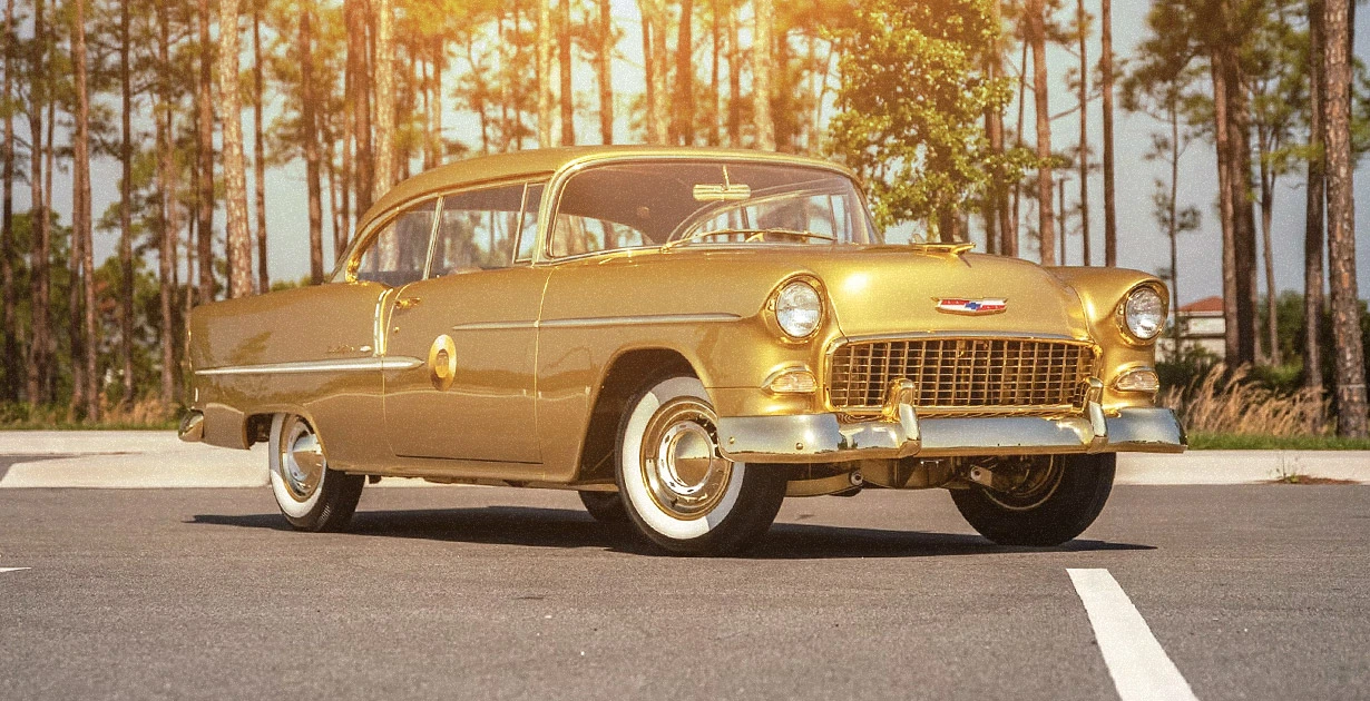 Return of the legend: golden Chevrolet Bel Air Return of the legend: golden Chevrolet Bel Air