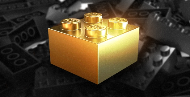 Mattoncino Lego d' Oro: Un prezioso Premio da Lego Mattoncino Lego d' Oro: Un prezioso Premio da Lego