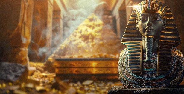 Golden treasures in the tombs of the pharaohs Golden treasures in the tombs of the pharaohs