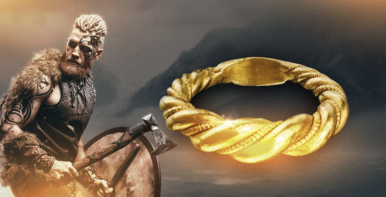 Золотое кольцо викингов найдено среди дешевой бижутерии!